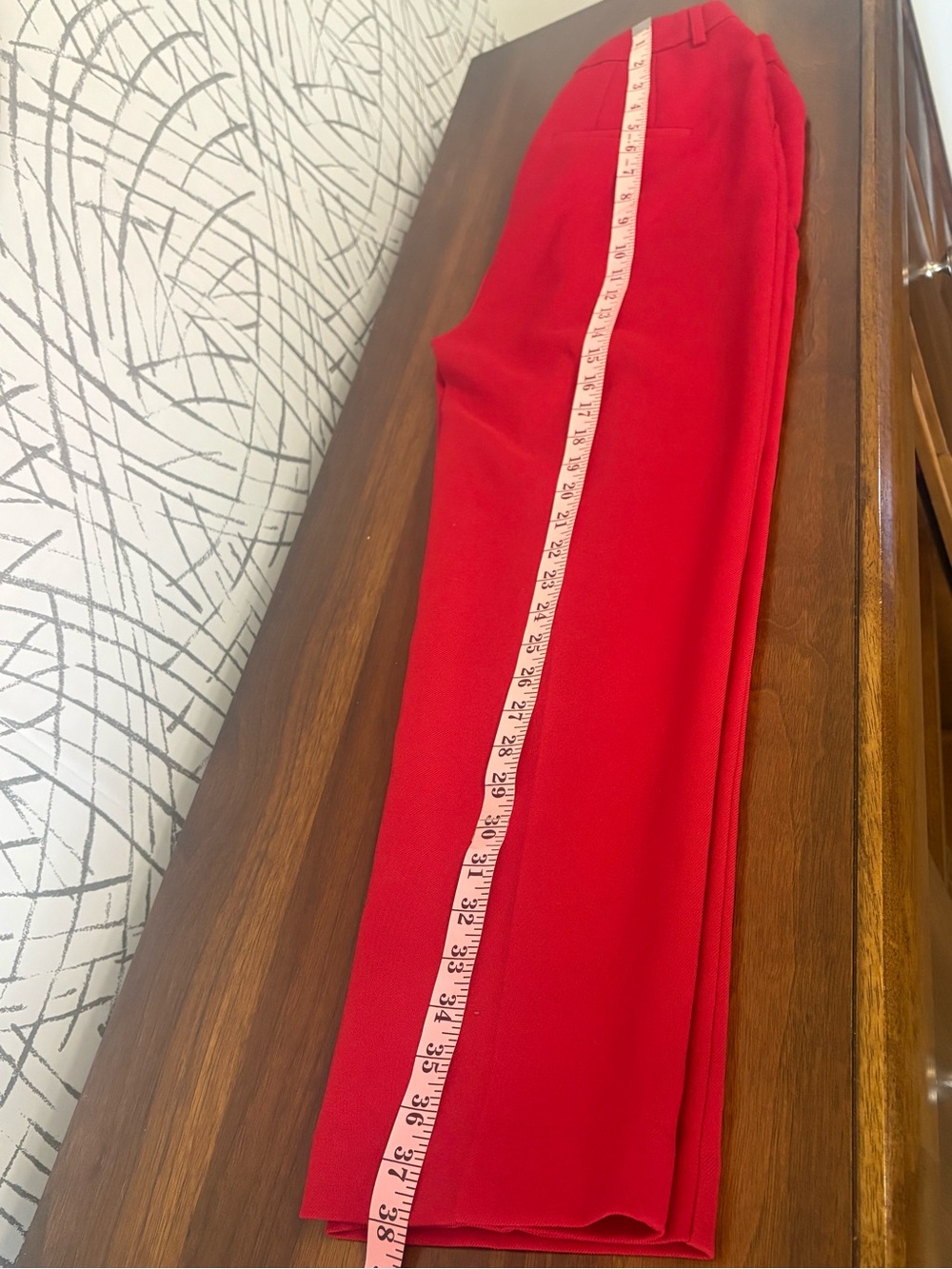 Express Red Editor Straight Ankle Pants - Picture 11 of 11
